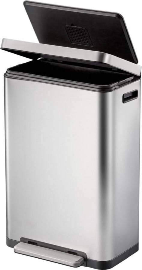 EKO X-Cube pedaalemmer 30 liter Stainless steel Polypropylene mat RVS