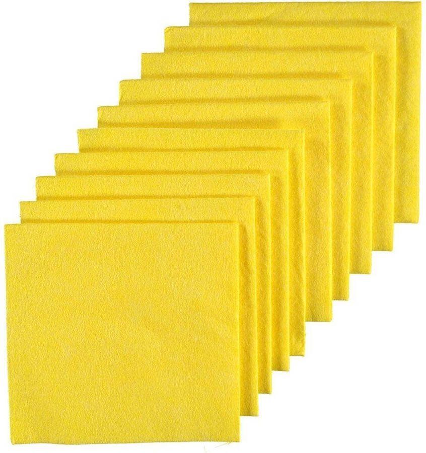 Ekomis Gele Huishouddoekjes inhoud 4x 9 stuks EcoPakket Schoonmaakdoekjes Schoonmaakspullen