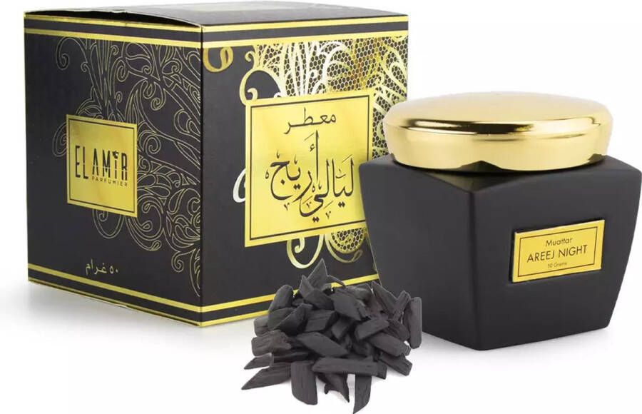 EL AMIR Bakhour Muattar areej night 50 g Wierook Oud Encens Dubai Bakhoor de qualité Encens wierook