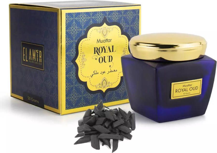 EL AMIR Bakhour Royal Oud 50 g Muattar Wierook Oud Encens Dubai Bakhoor de qualité Encens wierook