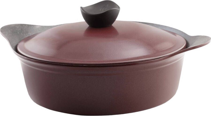 El Rewad Eco Cookware Green Kitchen- Ovenschaal met deksel en handvaten- Bordeaux 28cm