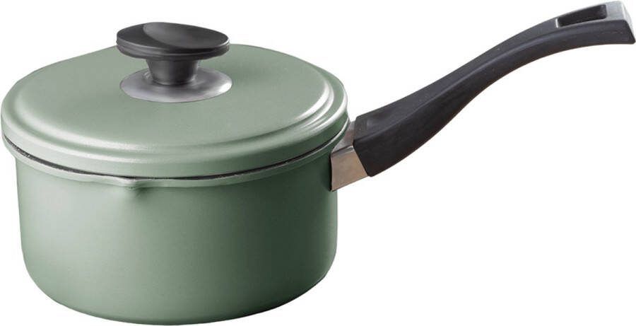 El Rewad Eco Cookware Green Kitchen- Steelpan met deksel- Groen 18cm