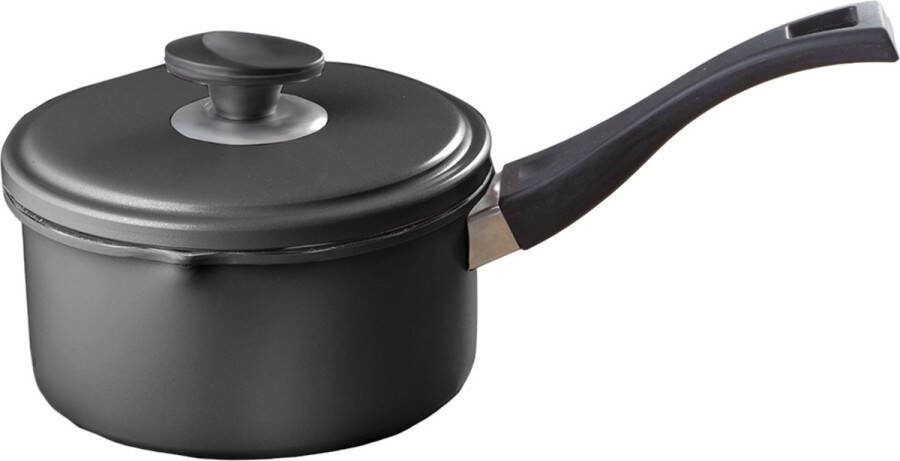 El Rewad Eco Cookware Green Kitchen- Steelpan met deksel- Zwart 18cm