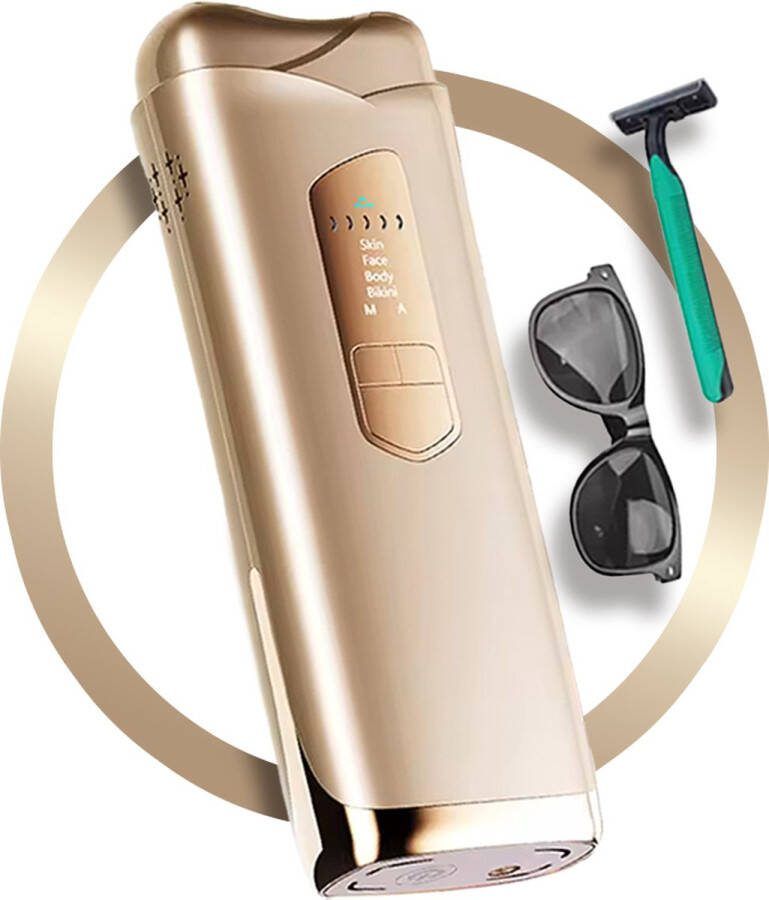 ElaraSkin IPL laser ontharingsapparaat 5 verschillende standen Lichtontharing IPL Ontharingsapparaten 999.999 Flitsen Beschermbril Scheermes