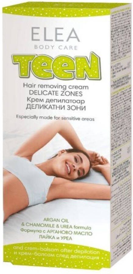 Elea Ontharingscrème voor gevoelige zones met arganolie en kamille-extract intieme haar oksels 75 g