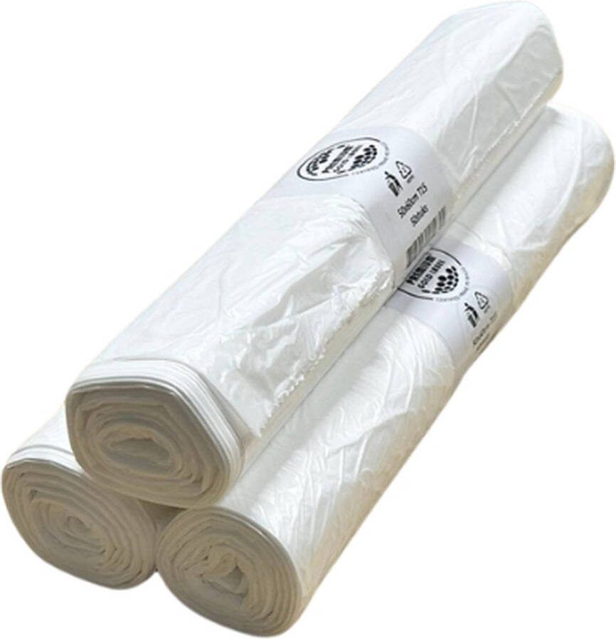 Eleganca stevige HDPE vuilniszakken 50x60 cm 250 gebruiksvriendelijke afvalzakken voor pedaalemmers afvalemmers inbouwprullenbakken en touch bins zwarte vuilniszakken 3 rollen van 50 afvalzakken