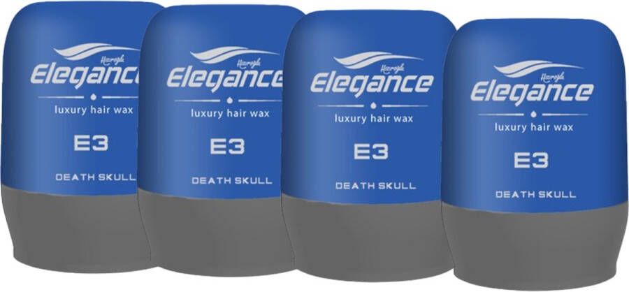 Elegance Haarwax Death skull Met toegevoegde keratine 4 stuks 4 x 150 ml Voordeelverpakking