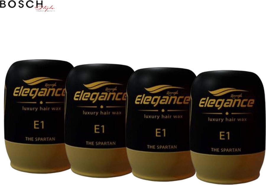 Elegance Haarwax Spartan Argan Olie 4 stuks 4 x 150 ml Voordeelverpakking