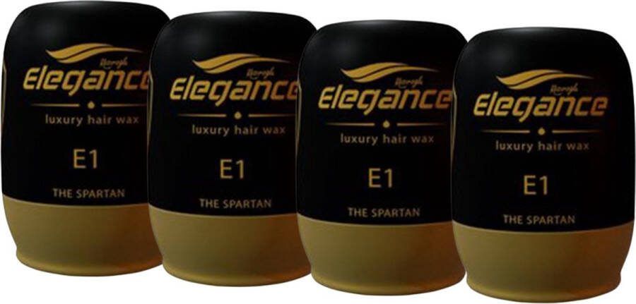 Elegance Haarwax Spartan Argan Olie 4 stuks 4 x 150 ml Voordeelverpakking