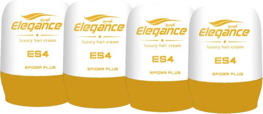 Elegance Haarwax Spider cream met Marokkaanse argan olie 4 stuks 4 x 150 ml Voordeelverpakking