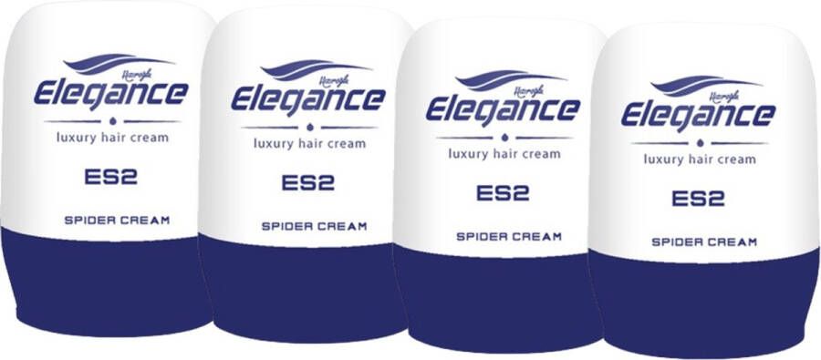 Elegance Haarwax Spider cream Met toegevoegde melk 4 stuks 4 x 150 ml Voordeelverpakking