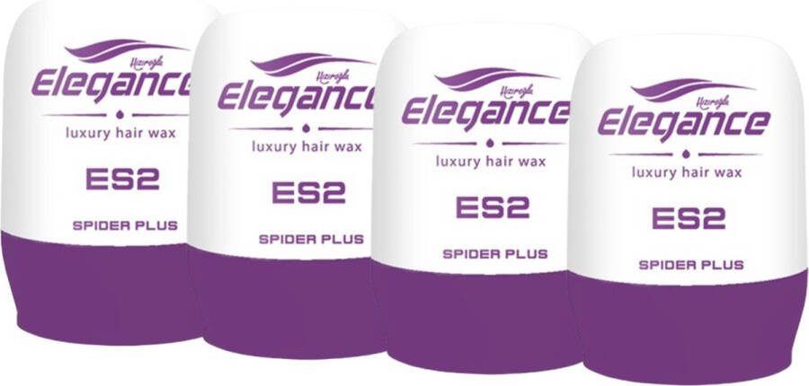 Elegance Haarwax Spider Plus Met keratine 4 stuks 4 x 150 ml Voordeelverpakking