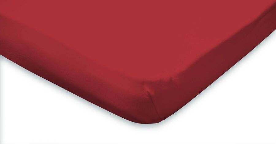 Elegance Topper Hoeslaken Jersey Katoen Stretch rood 180x210 220cm Lits Jumeaux