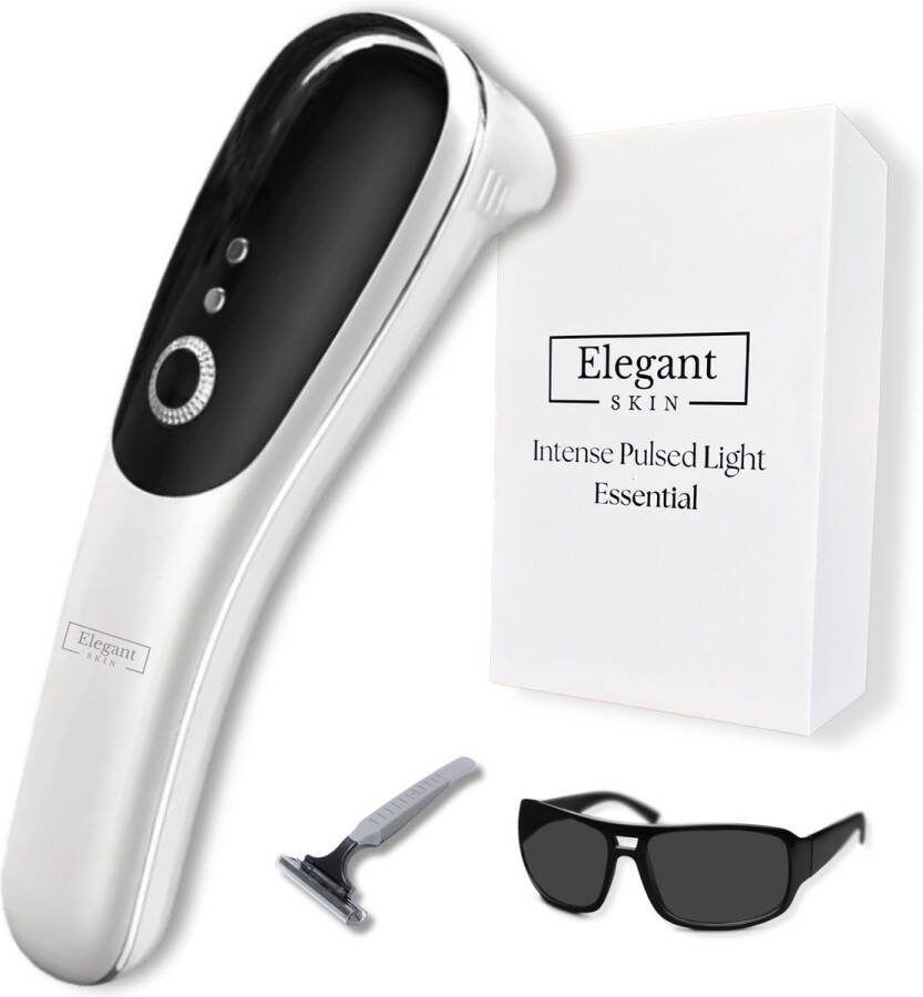 ElegantSkin IPL Essential laser ontharingsapparaat Voor mannen en vrouwen 5 verschillende standen Langdurig haarvrij IPL Ontharingsapparaten Ontharen voor thuis Beschermbril Scheermes