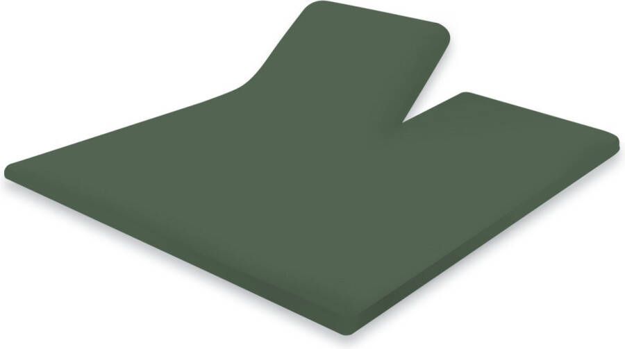 Eleganzzz Splittopper Hoeslaken Katoen Perkal Grenat Green 160x200cm Split Enkel Single Split Topper Hoeslakens Tweepersoons