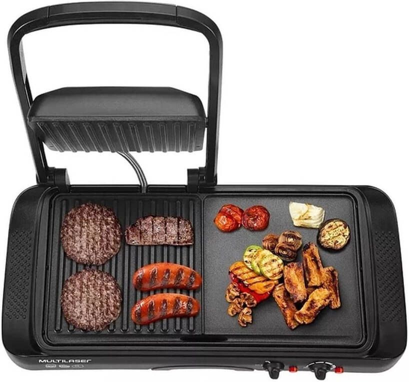 Elektra shop Elektrische 2-in-1 draagbare grillplaat 1600w