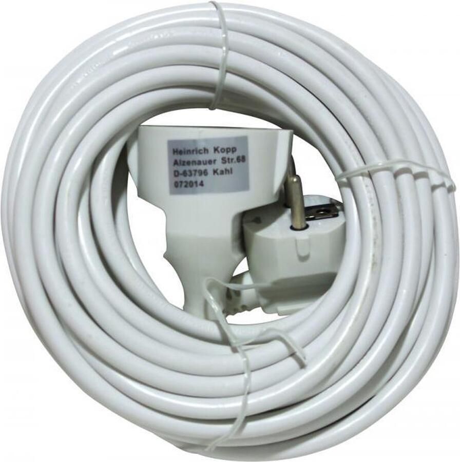 Elektrofix verlengsnoer 3 x 1 met randaarde wit 10 m