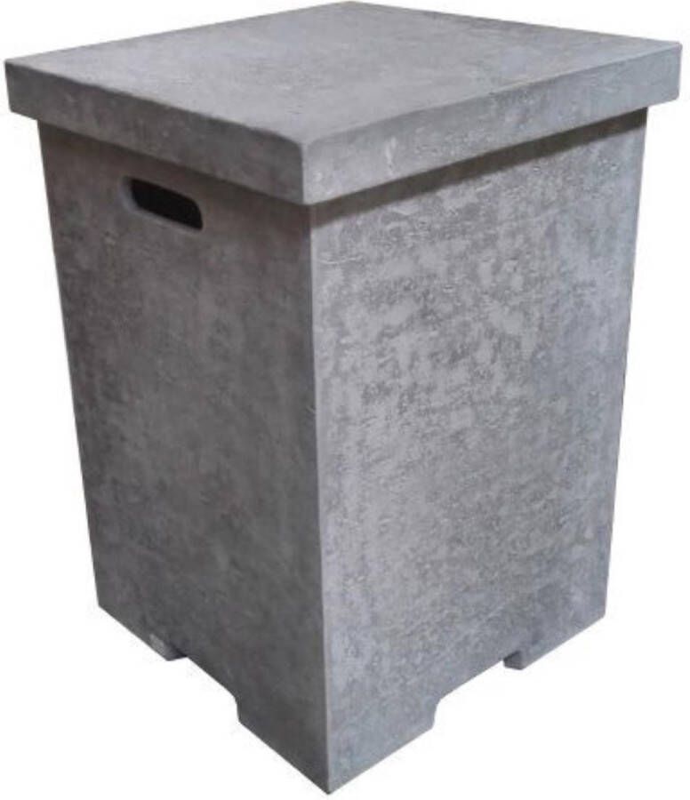 Element i Gasfles cover betonlook vierkant Haard accessoires Beton Bruin