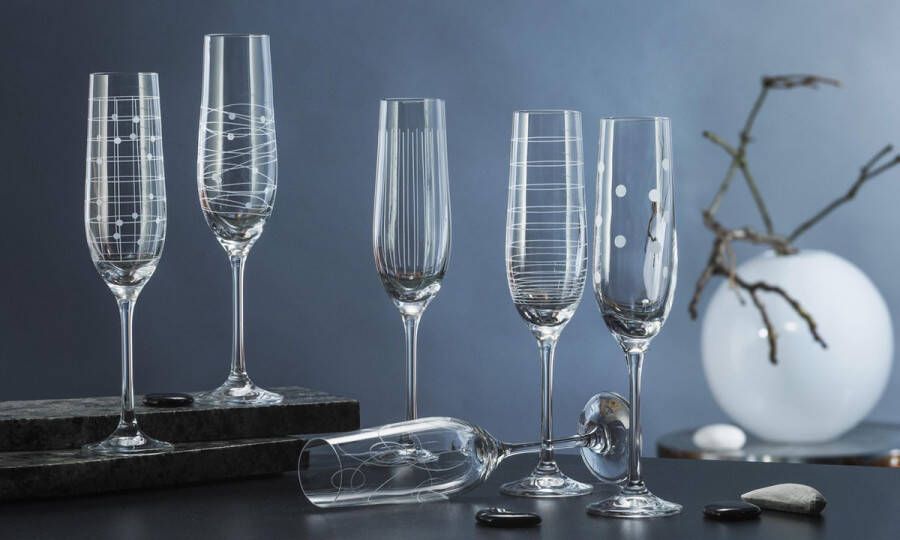 Element s Champagneglazen 6 Stuks Kristal 190 ml