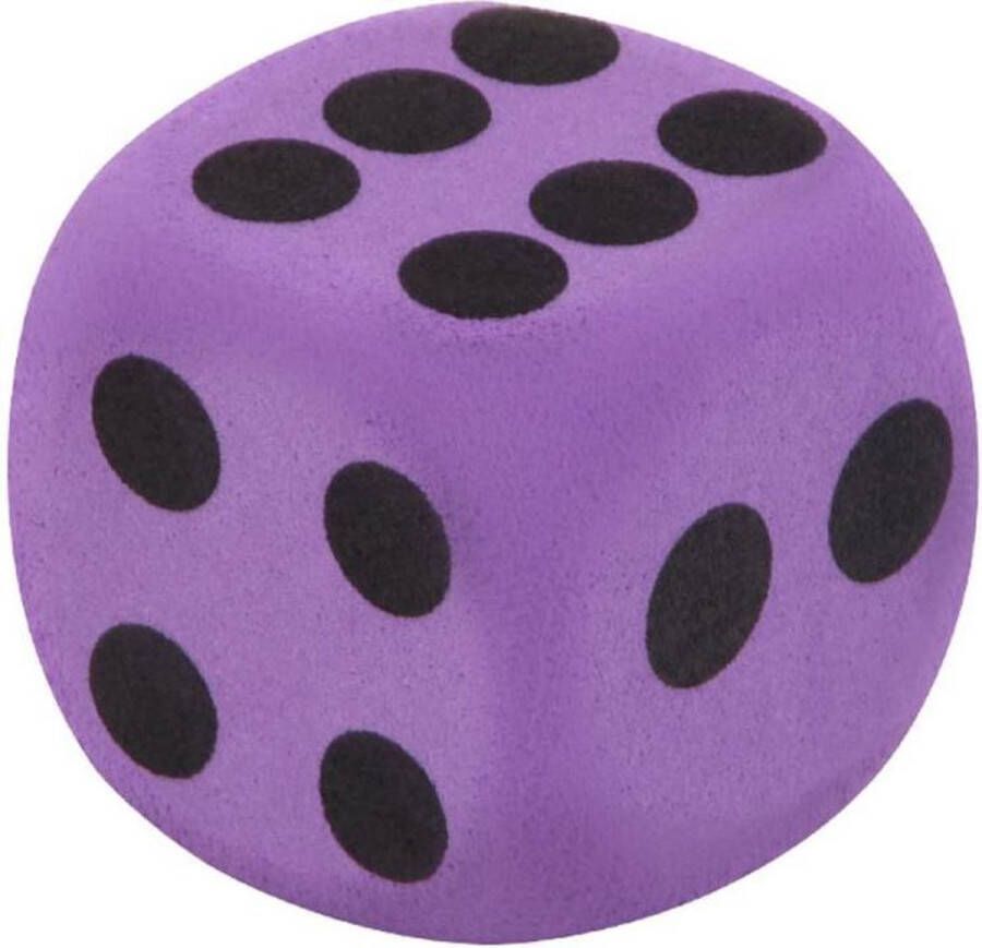 Elemental GOods 2 Stuks Leuke Paarse Foam Dobbelsteen 4X4cm Dice