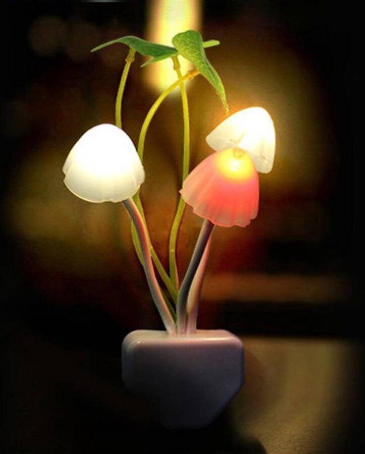 Elemental Goods 2 Stuks Leuke Paddenstoel Lamp Voor In Het Stopcontact Nachtlamp Decoratieve Lamp