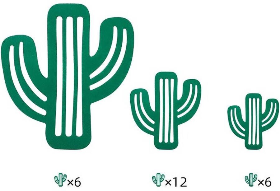 24 Stuks Panbeschermers – 3 Maten – Cactus – Anti-Kras Pannen en Kommen – Kookgerei Beschermen