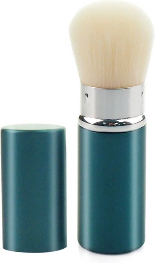 Make-up Kwast – Intrekbare Kwast voor Poeder Blush Bronzer en Highlighter – Mint Blauw