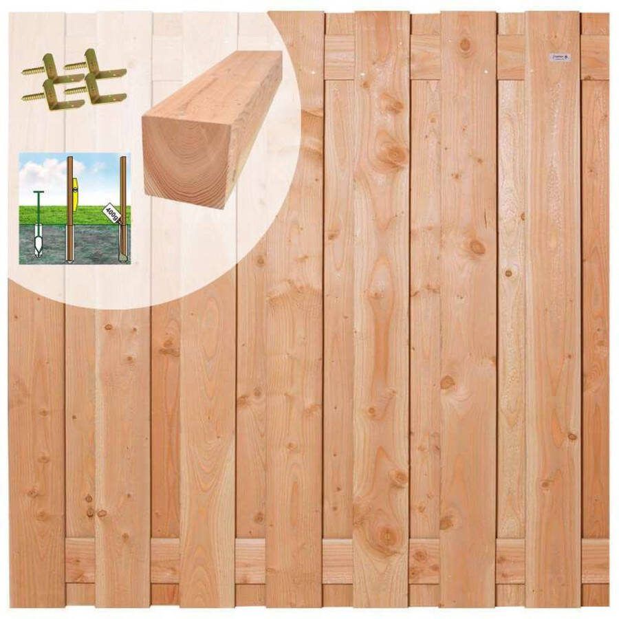 Elephant Schutting set douglas Finch recht 14L rvs geschaafd (9 45 meter)
