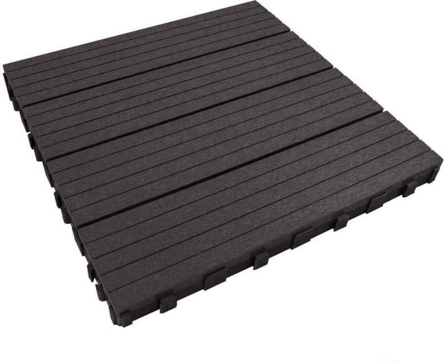 Elephant Terrastegel composiet antraciet click 30 x 30 cm (set van 4 stuks)