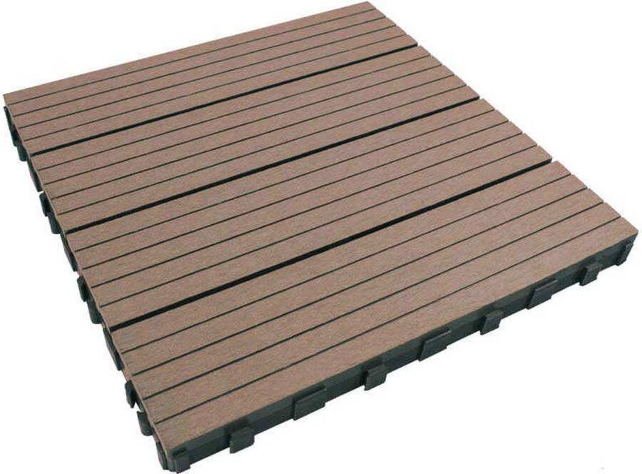 Elephant Terrastegel composiet bruin click 30 x 30 cm (set van 4 stuks)