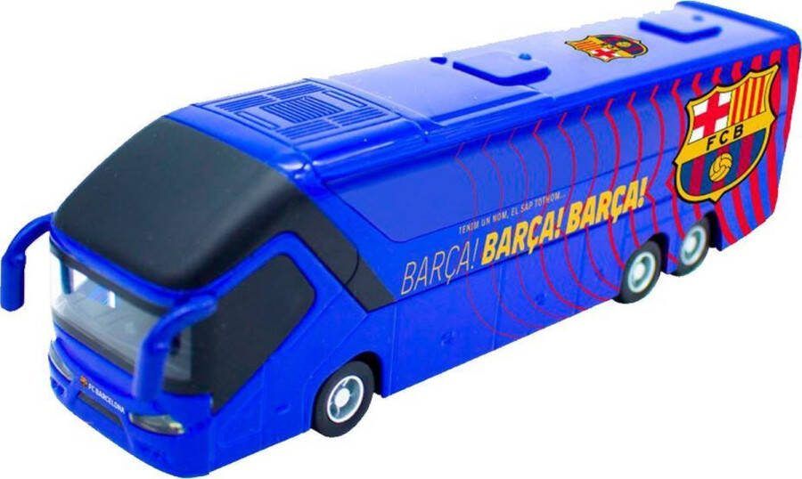 Eleven FC Barcelona spelersbus speelgoedauto