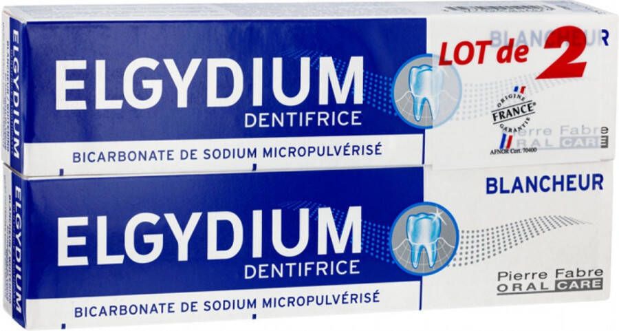 ELGYDIUM Whitening Tandpasta Set van 2 x 75 ml