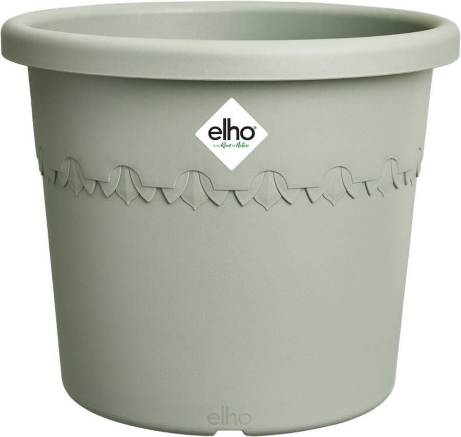 Elho Bloempot Algarve Cilindro Kunststof Tijmgroen Diam.25xh21cm