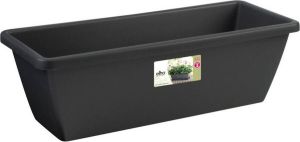 Elho Barcelona Balkonbak 90 Plantenbak voor Balkonbuiten Ø 89.8 x H 16.0 cm Zwart Antraciet