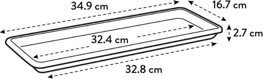 Elho Barcelona Balkonbak Schotel 40 Schotel voor Balkon Buiten Ø 34.6 x H 2.8 cm Pistachegroen