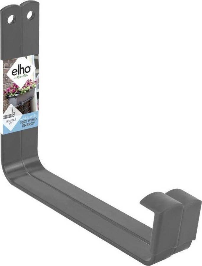 Elho Barcelona Haken Metaal 18 Accessoires voor Balkonbuitenaccessoires Ø 2.0 x H 14.8 cm Zwart Antraciet