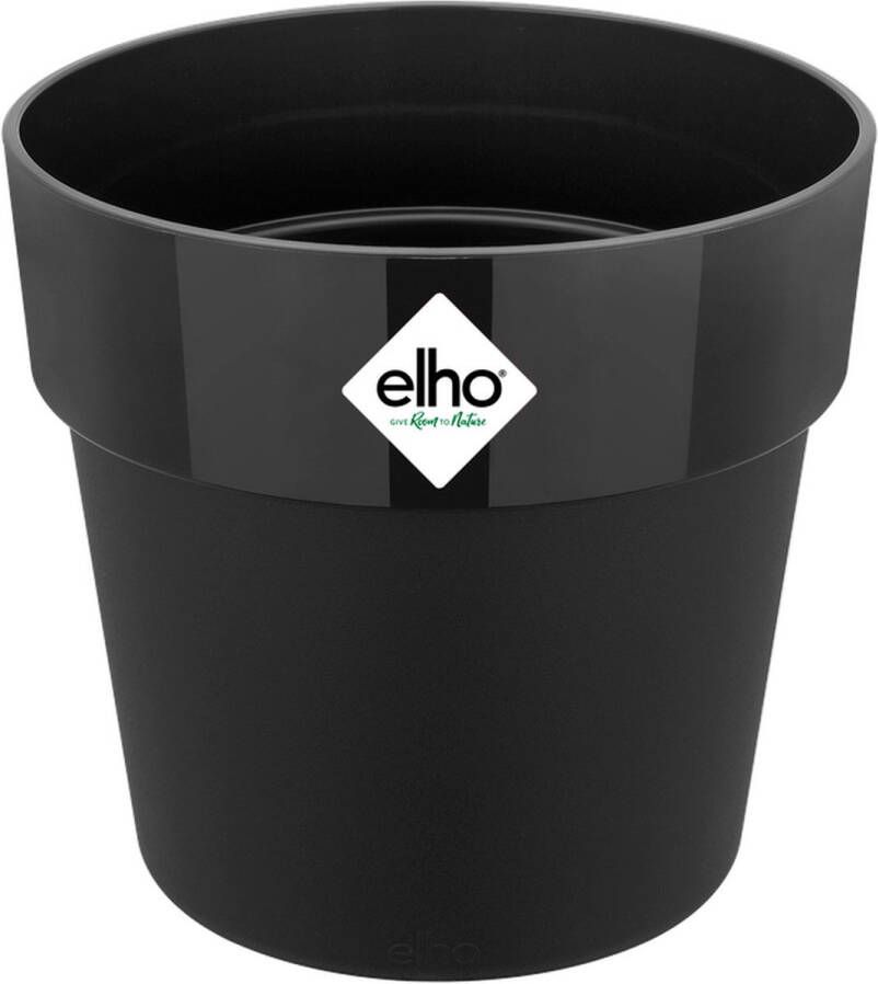 Fleur.nl Elho B.for Original Rond 14 Bloempot voor Binnen Ø 13.7 x H 12.5 cm Zwart Living Black