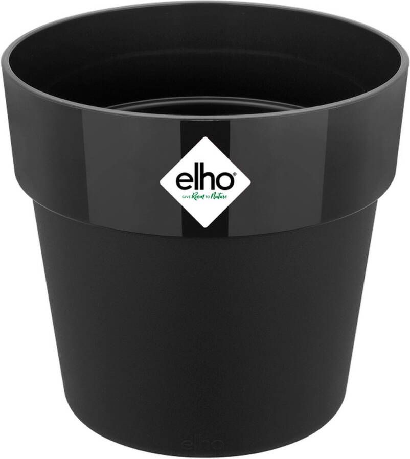 Elho B.for Original Rond 30 Bloempot voor Binnen 100% Gerecycled Plastic Ø 29.5 x H 27.3 cm Zwart Living Black