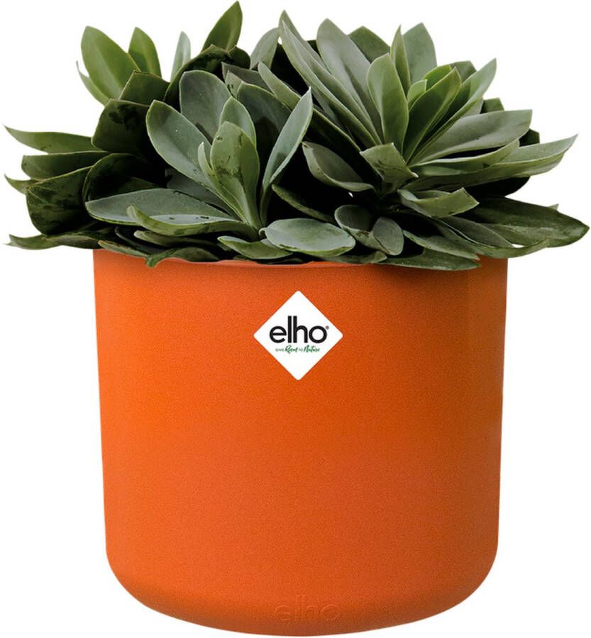 Elho B.for Soft Rond 14 Bloempot voor Binnen 100% gerecycled plastic Ø 13.8 x H 12.5 cm Brique