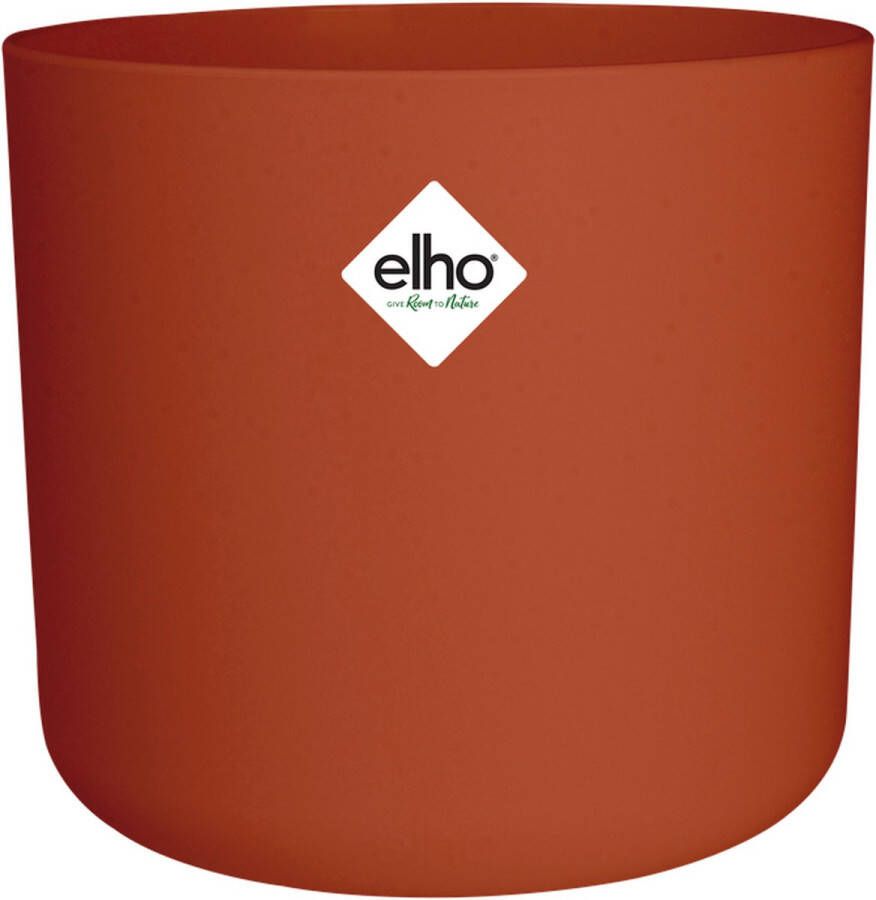 Elho B.for Soft Rond 14 Bloempot voor Binnen Ø 13.8 x H 12.5 cm Bruin Brique