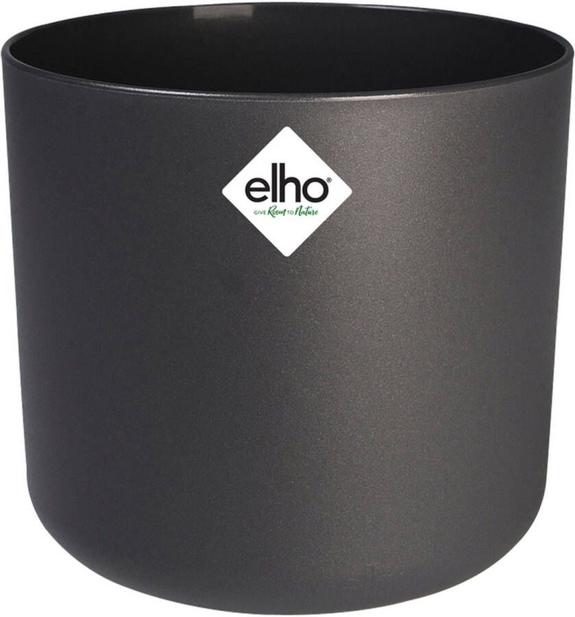 Elho B.for Soft Rond 18 Bloempot voor Binnen 100% gerecycled plastic Ø 18.3 x H 16.7 cm Antraciet