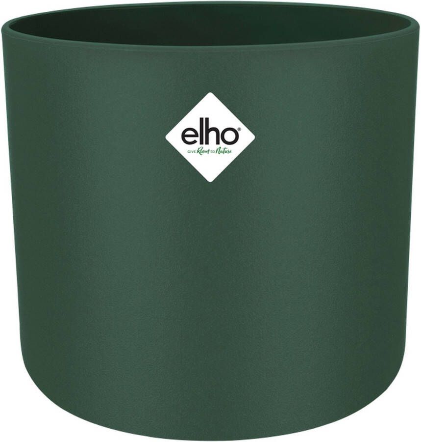 Elho B.for Soft Rond 22 Bloempot voor Binnen 100% Gerecycled Plastic Ø 22.3 x H 20.4 cm Blad Groen