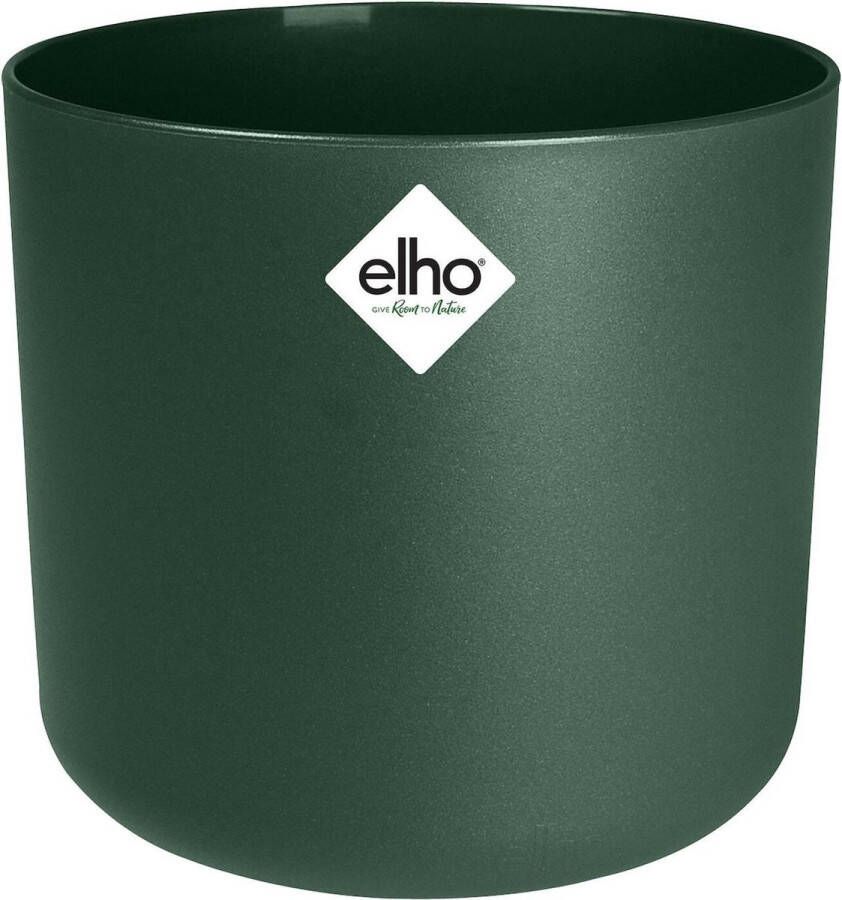 Elho B.for Soft Rond 25 Bloempot voor binnen Gemaakt met Gerecycled Plastic Ø 24.7 x H 23.3 cm Groen Blad Groen