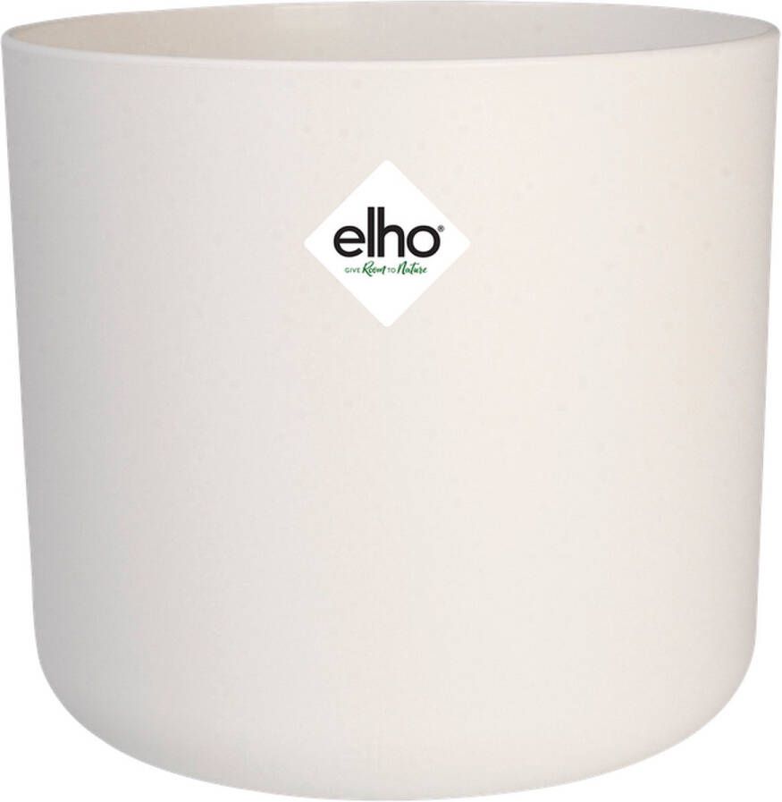 Elho B.for Soft Rond 30 Bloempot voor Binnen van Gerecycled Plastic Geproduceerd met Windenergie 100% Recyclebaar Wit