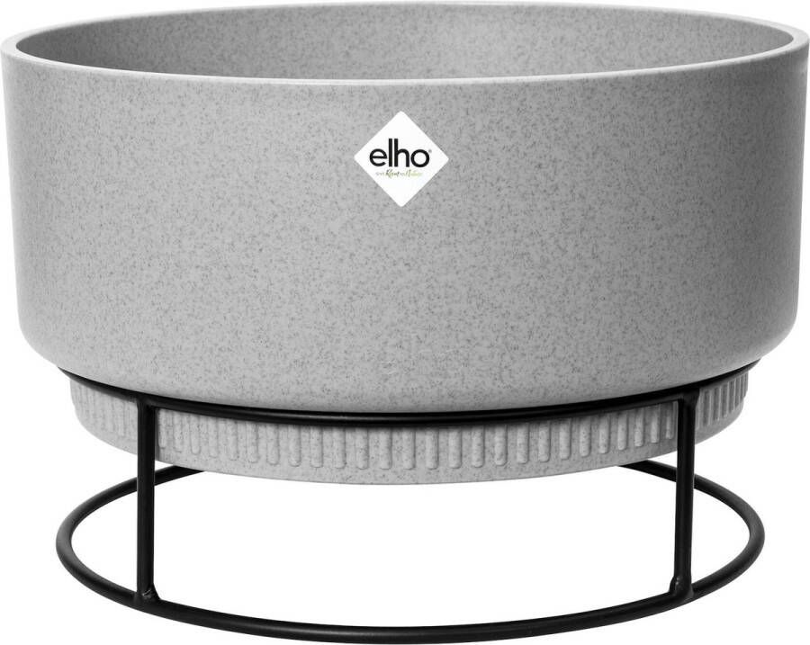 Elho B.for Studio Schaal 30 Grote Bloempot voor Binnen 100% Gerecycled Plastic Ø 29.5 x H 19.1 cm Living Concrete