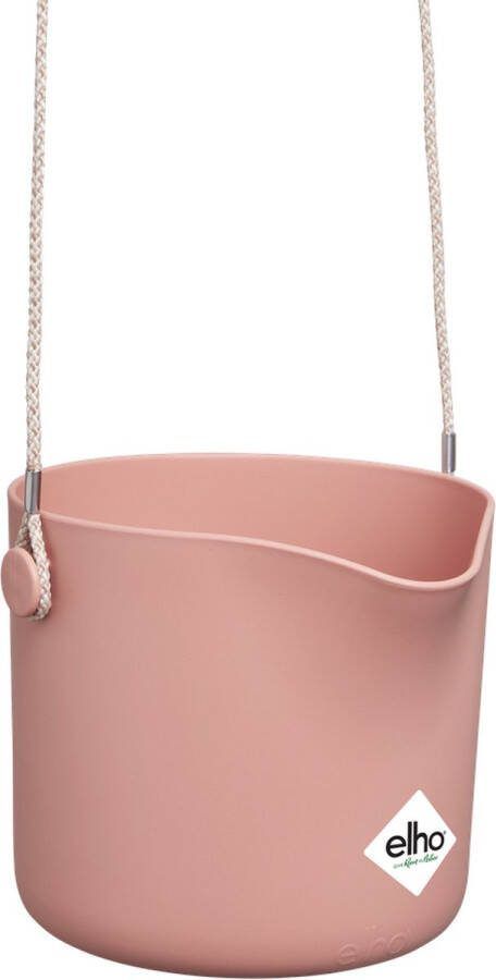Elho B.for Swing 18 Hangpot Bloempot voor Binnen Inclusief Verstelbaar Hangkoort Ø 18.0 x H 16.5 cm Delicaat Roze