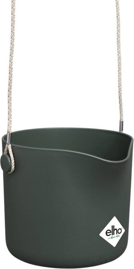 Elho B.for Swing 18 Hangpot Bloempot voor Binnen Inclusief Verstelbaar Hangkoort Ø 18.0 x H 16.5 cm Blad Groen