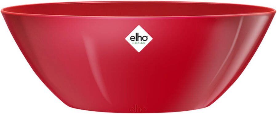 Elho Brussels Diamond Ovaal 36 Bloempot voor Binnen Ø 35.5 x H 13.0 cm Lovely Red