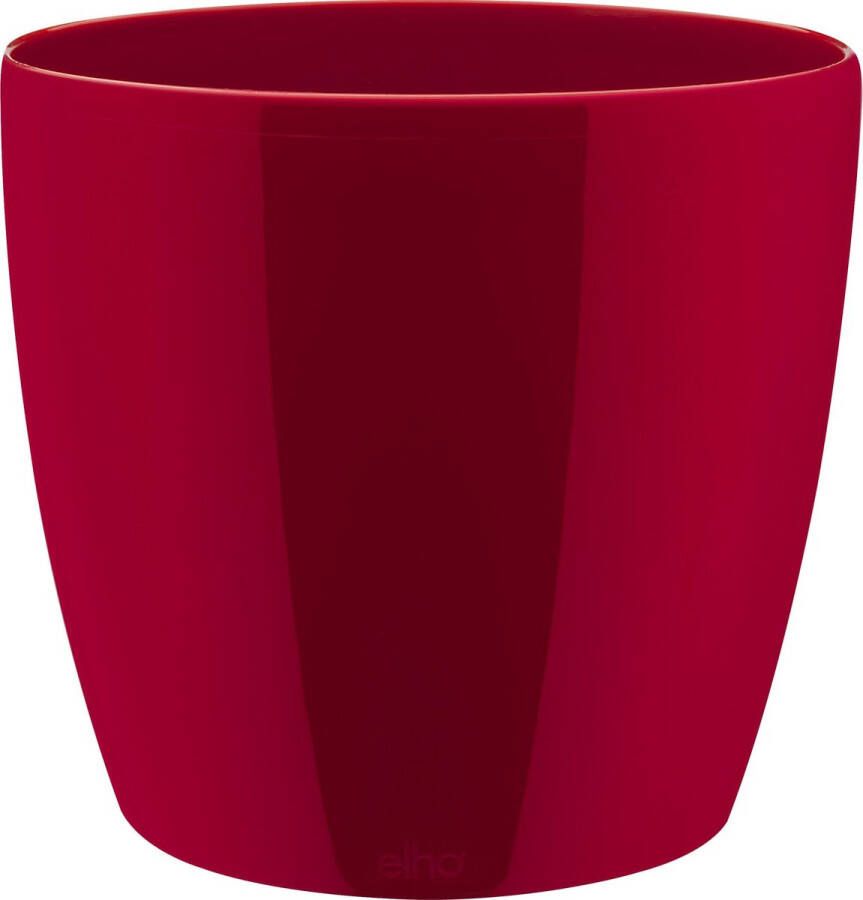 Elho Brussels Diamond Rond 14 Bloempot voor Binnen Ø 13.6 x H 12.5 cm Rood Lovely Red