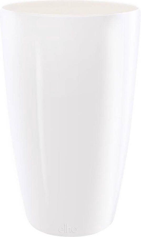 Elho Brussels Diamond Rond Hoog 32 Bloempot voor Binnen Ø 32.0 x H 55.3 cm Wit